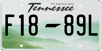 TN license plate F1889L