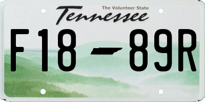TN license plate F1889R