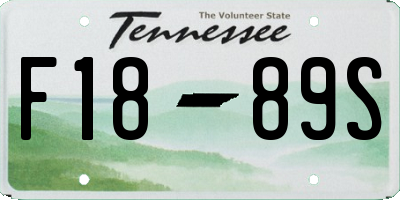 TN license plate F1889S