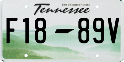 TN license plate F1889V