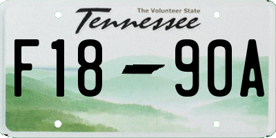 TN license plate F1890A
