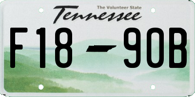 TN license plate F1890B