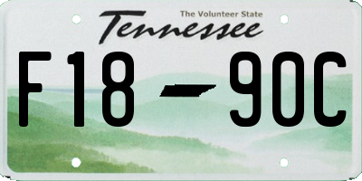 TN license plate F1890C