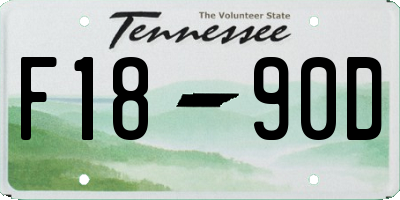 TN license plate F1890D
