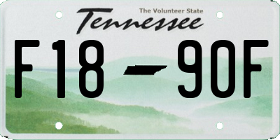 TN license plate F1890F