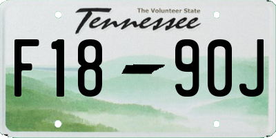 TN license plate F1890J