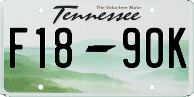 TN license plate F1890K