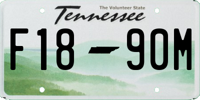 TN license plate F1890M