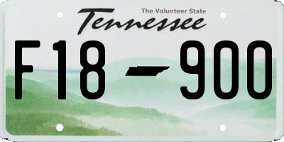 TN license plate F1890O