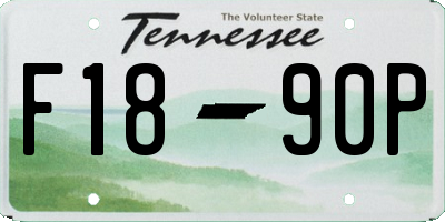 TN license plate F1890P