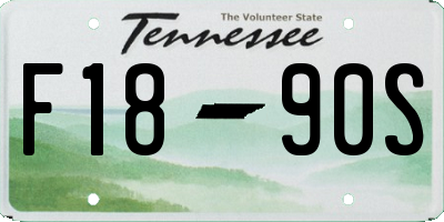 TN license plate F1890S