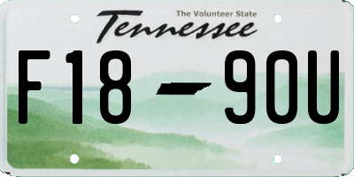 TN license plate F1890U