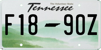 TN license plate F1890Z
