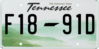TN license plate F1891D