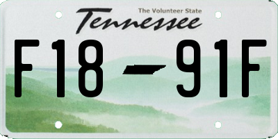 TN license plate F1891F