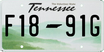 TN license plate F1891G