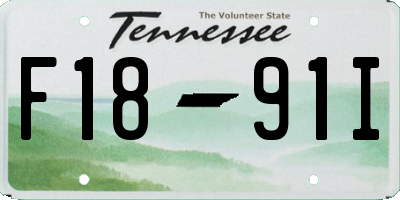 TN license plate F1891I