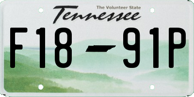 TN license plate F1891P