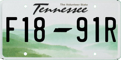 TN license plate F1891R