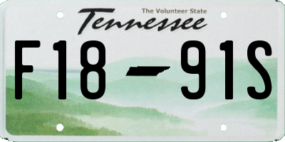 TN license plate F1891S