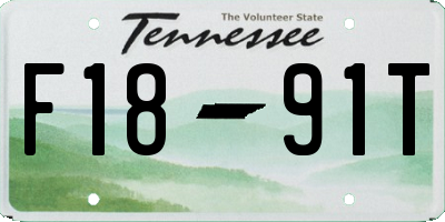 TN license plate F1891T
