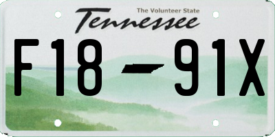 TN license plate F1891X