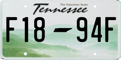 TN license plate F1894F