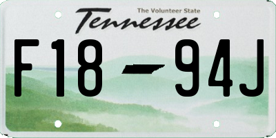 TN license plate F1894J