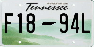 TN license plate F1894L