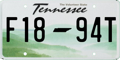 TN license plate F1894T