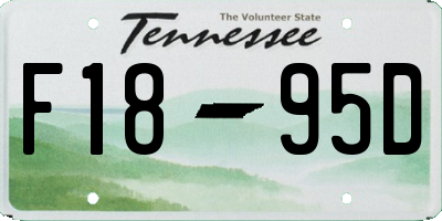 TN license plate F1895D