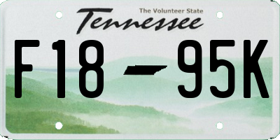 TN license plate F1895K