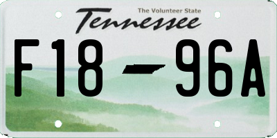 TN license plate F1896A