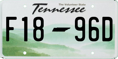 TN license plate F1896D
