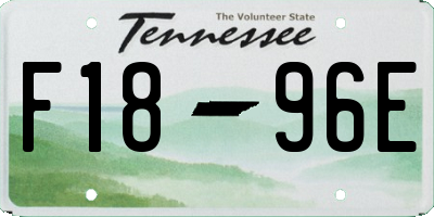 TN license plate F1896E