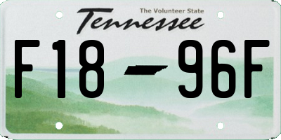 TN license plate F1896F