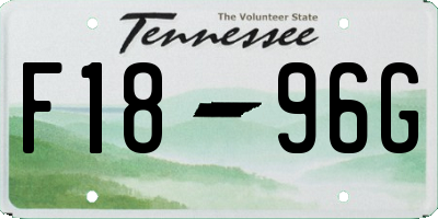 TN license plate F1896G