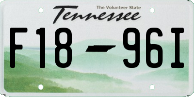 TN license plate F1896I