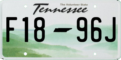 TN license plate F1896J