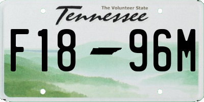 TN license plate F1896M
