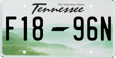 TN license plate F1896N