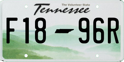 TN license plate F1896R