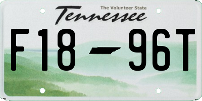 TN license plate F1896T