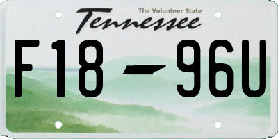 TN license plate F1896U