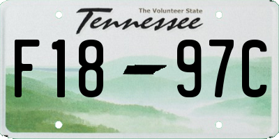 TN license plate F1897C