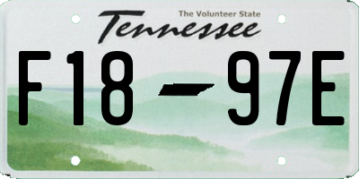 TN license plate F1897E