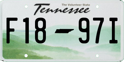TN license plate F1897I