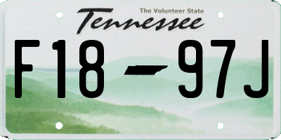 TN license plate F1897J