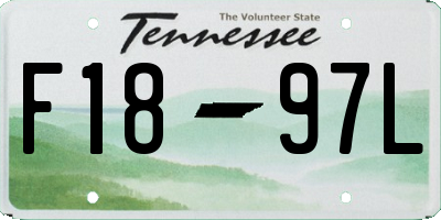 TN license plate F1897L