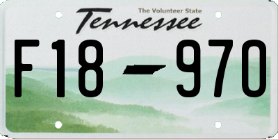 TN license plate F1897O